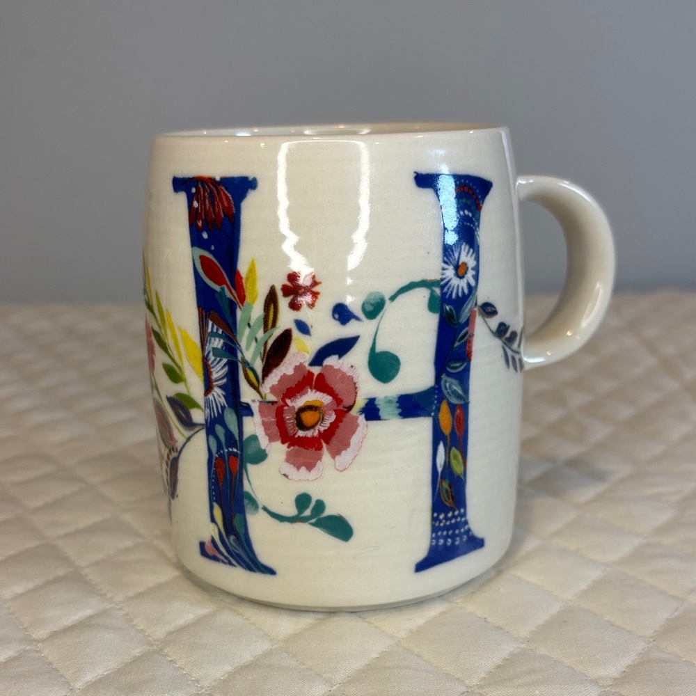Anthropologie Alphabet Letter H
Floral mug Starla M Halfmann Artist